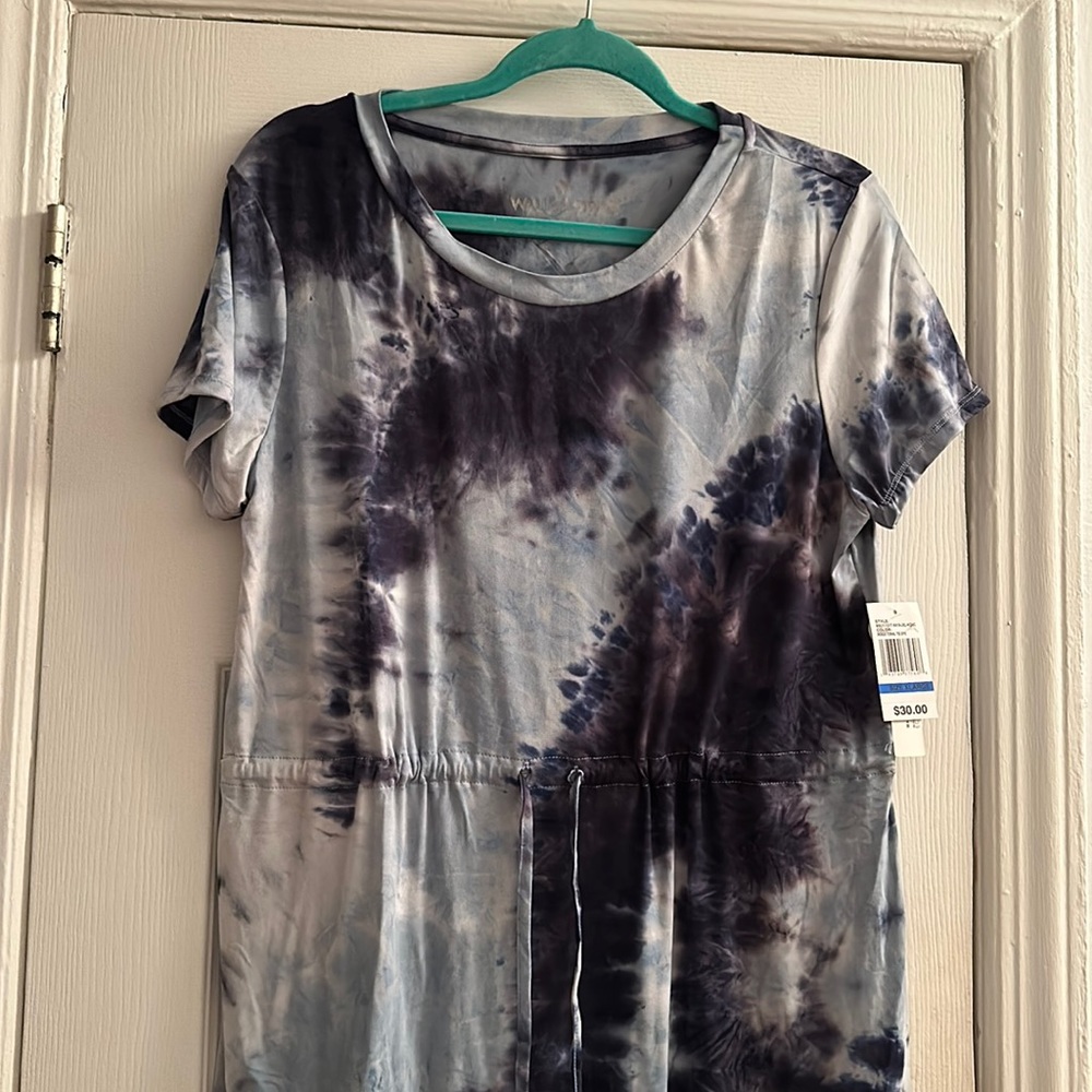 Tie Dye Cinch-Waist Dress